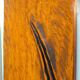 Carved wooden mirror, signed P. Guallino, "le passage", brutalist design from the 80s