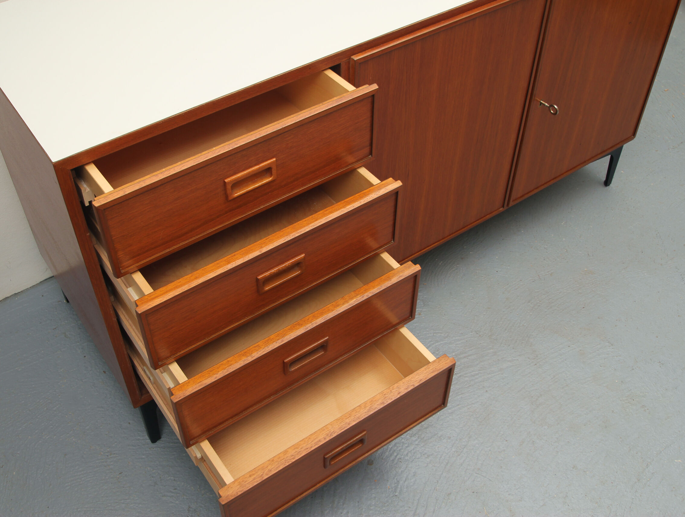 1960s sideboard in teak and formica