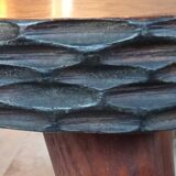 Antique Brutalist tripod stool