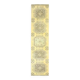 1970s Turkish Oushak Handmade Wool Cotton Yellow Runner 76x302