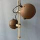 Brown ceiling light - Space Age fixture - vintage eyeball lamp
