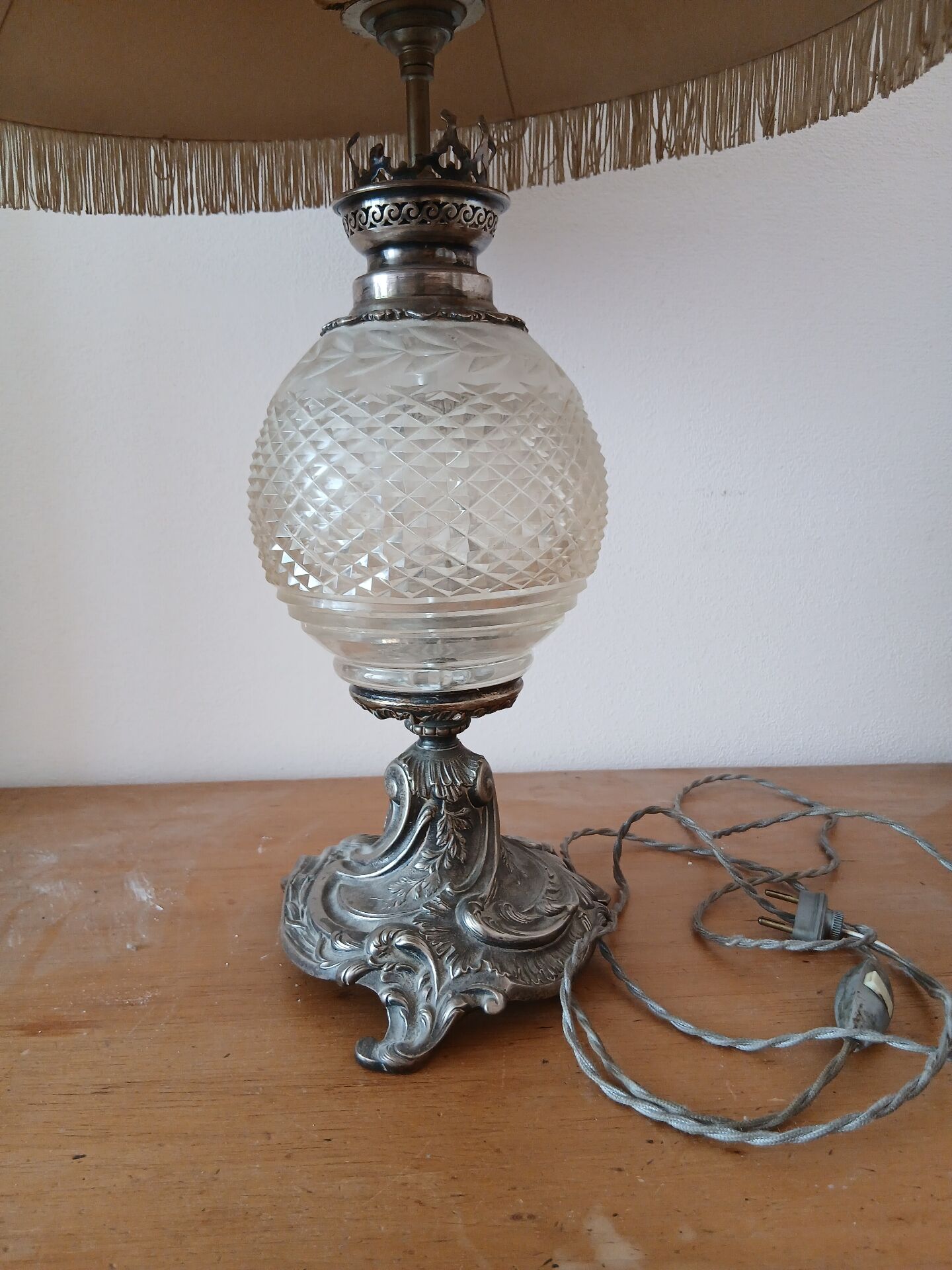 Silver floor lamp