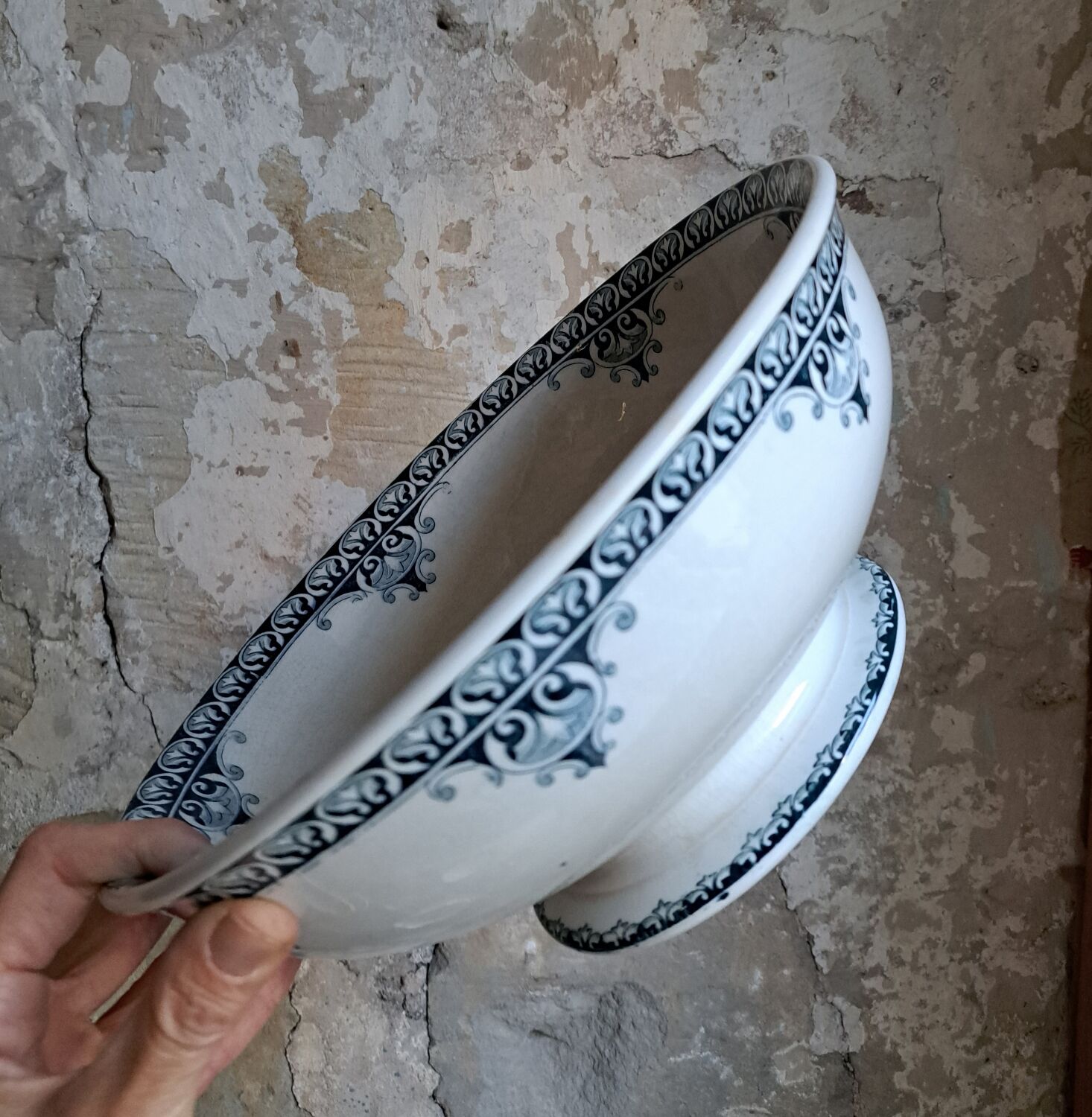 Iron earth salad bowl Adrianople model