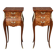 Pair of bedside tables in marquetry, Louis XV style – Mid 20th century