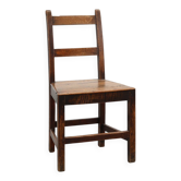 Chaise d'appoint en chêne antique de la fin du 19e siècle, Belgique