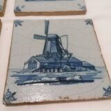 Carreaux anciens xviii siècle delft lot de 8