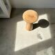 Side table, end of sofa in natural mango monoxyl conical tray H:50cm