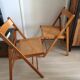 Chaises pliantes années 70 en cannage