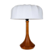 Mid-century table lamp in solid teak by Lisbeth Brams, Denmark, 1960s.