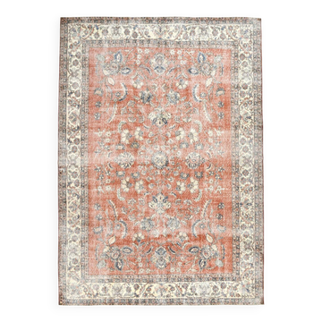 8x12 Persian Red & Blue Floral Persian Rug, Rugs For Living Room, 260x366Cm