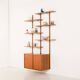Scandinavian mid-century teak wall unit, Denmark 1970s