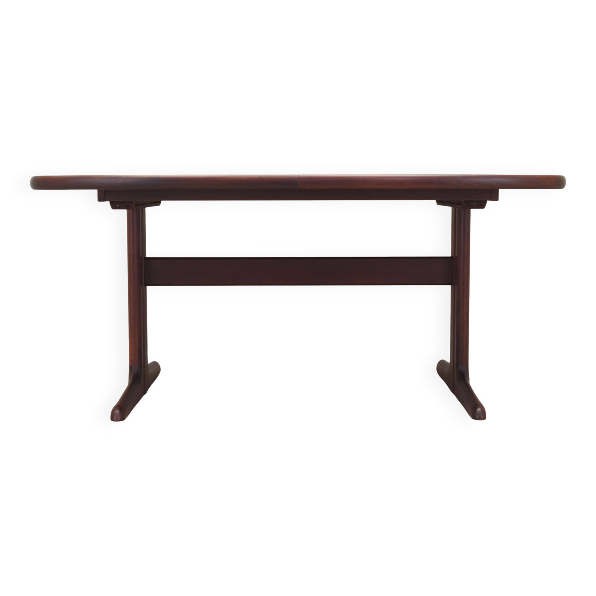 Table en acajou, design danois, années 1990, fabricant : Skovby