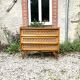 Commode vintage bois et rotin
