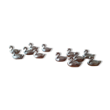 Set of 12 place-marked swans with names