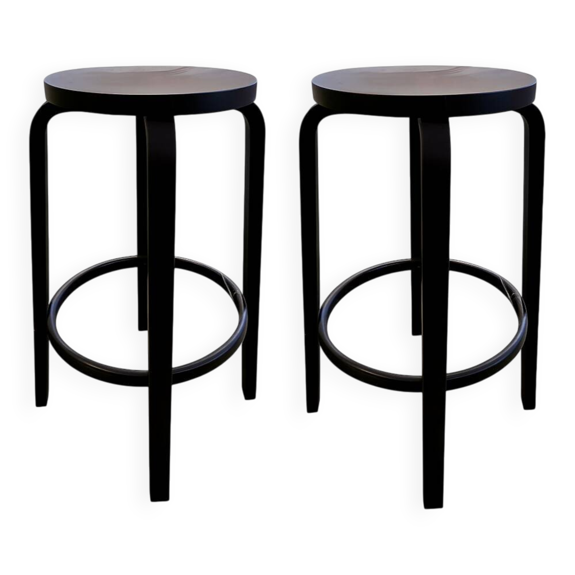 Set of 2 Artek 64 Stools – Design by Alvar Aalto - Circa 1990