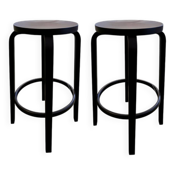 Set of 2 Artek 64 Stools – Design by Alvar Aalto - Circa 1990