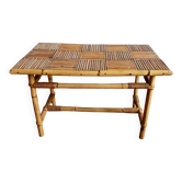 Table basse en bambou refendu