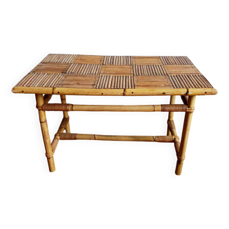 Split bamboo coffee table, 1960s