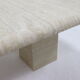 Mid century italian modern travertine coffee table 1970s