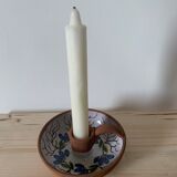 Vintage enamel ceramic candle holder