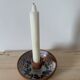 Vintage enamel ceramic candle holder