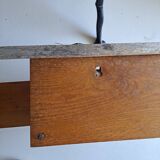 Wall shelf in oak and copper from the 50s