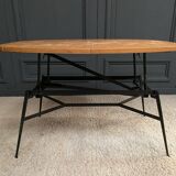 Scandinavian transformable coffee table by Smorrebrod tubular base