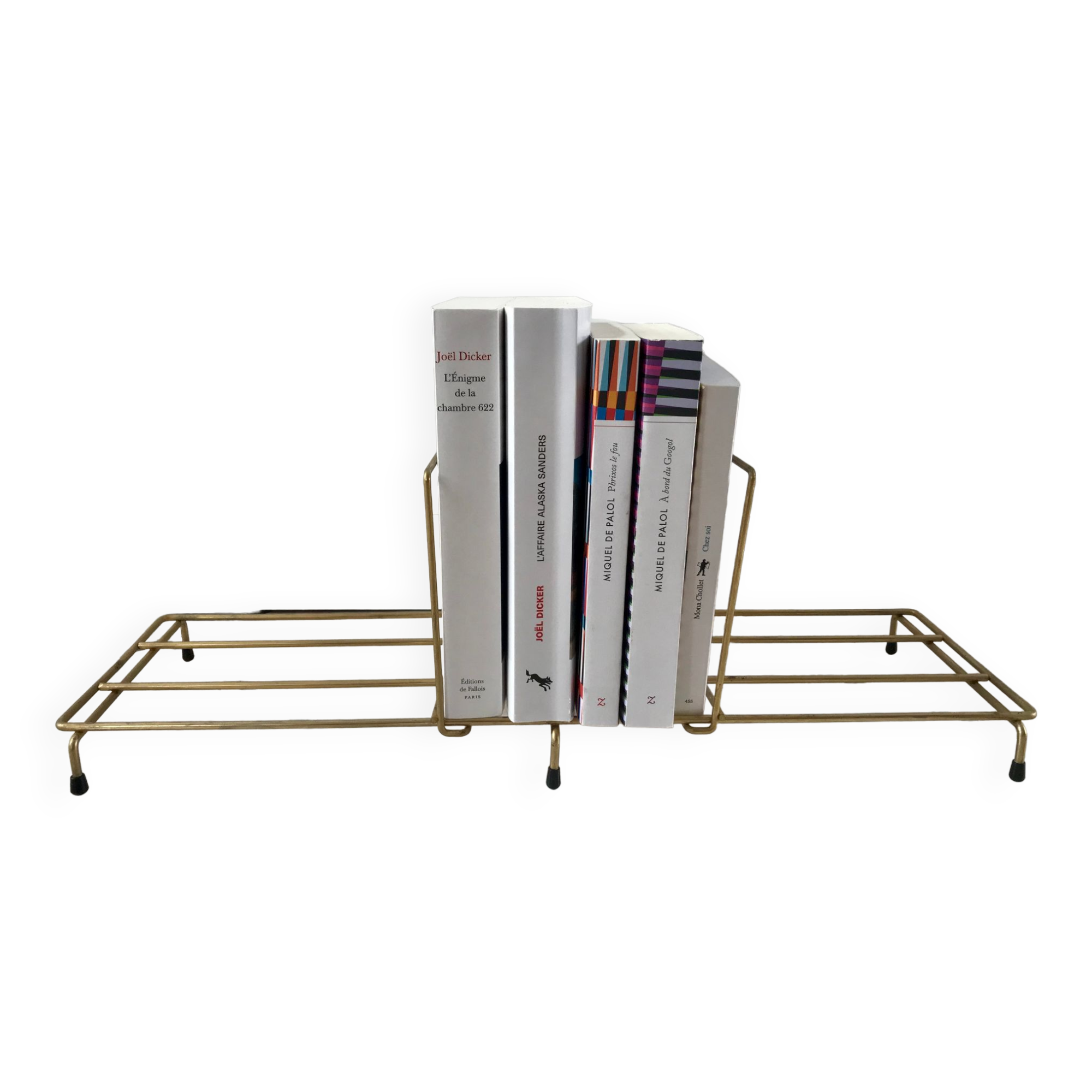 Magazine holder / bookend in modular brass years 50-60