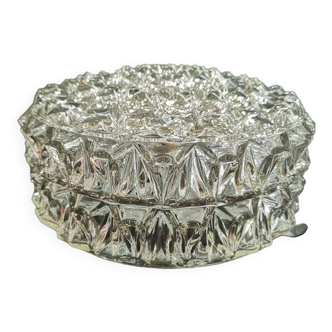 Plafonnier ancien applique vintage verre helena tynelle lindburg  1960 ø 20 cm hauteur 10 cm tbe
