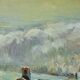 Painting “Under the Snow”, signed J.J Duboc – 1980