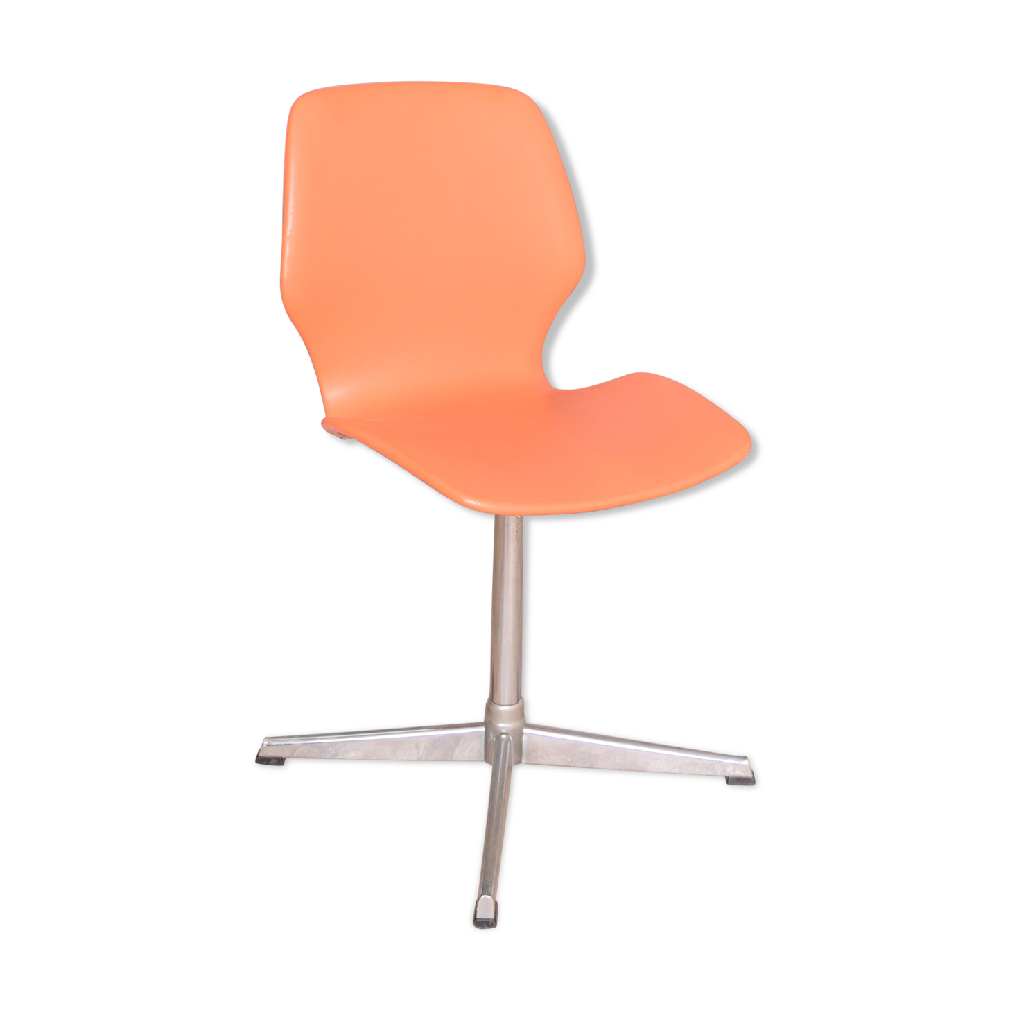 1960s vinyl desk swivel chair chrome base