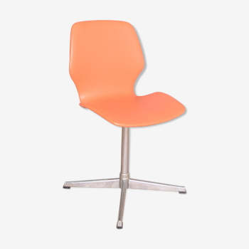 1960s vinyl desk swivel chair chrome base
