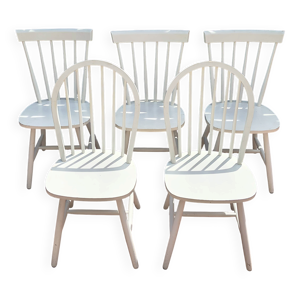 Lot de 5 chaises blanches