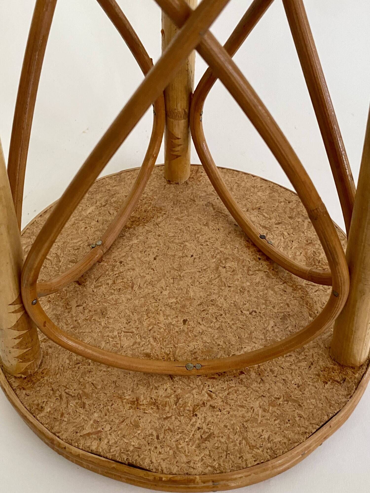 Rattan side table, 1960s