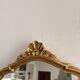 Antique gilded wall mirror, wood, Rocaille, Rococo, Louis XV, shell.