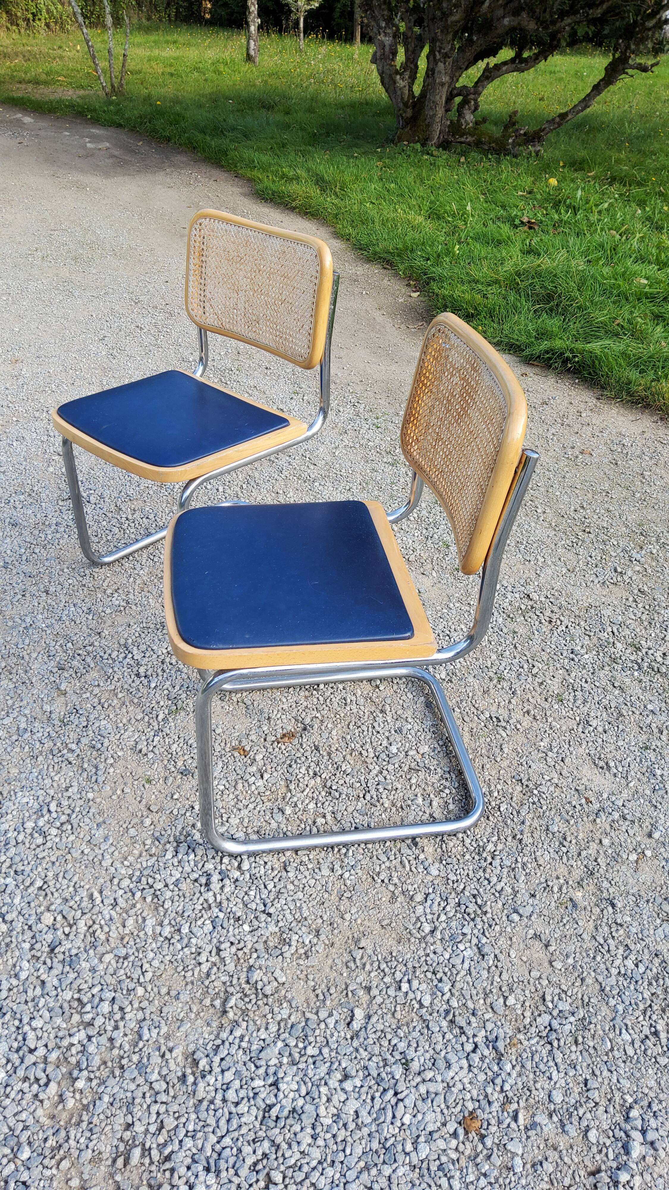 Set of 2 chairs by Marcel Breuer Cesca b32 edition of the 70s