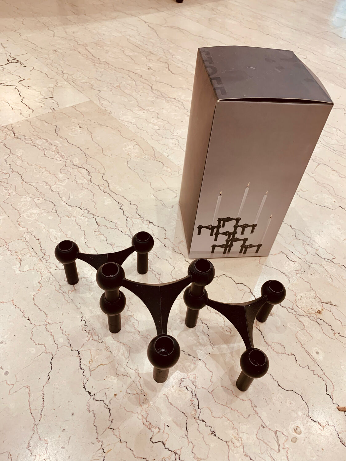 Stoff Nagel candle holders
