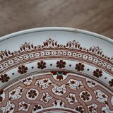 Old 26cm dish in Terre de Fer earthenware from Longwy, Henri II model
