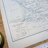 Carte des voies navigables de France, originale imprimée en 1896.