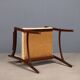 Fauteuil vintage en hêtre courbé, tissu et mousse, design, Italie, années 1960