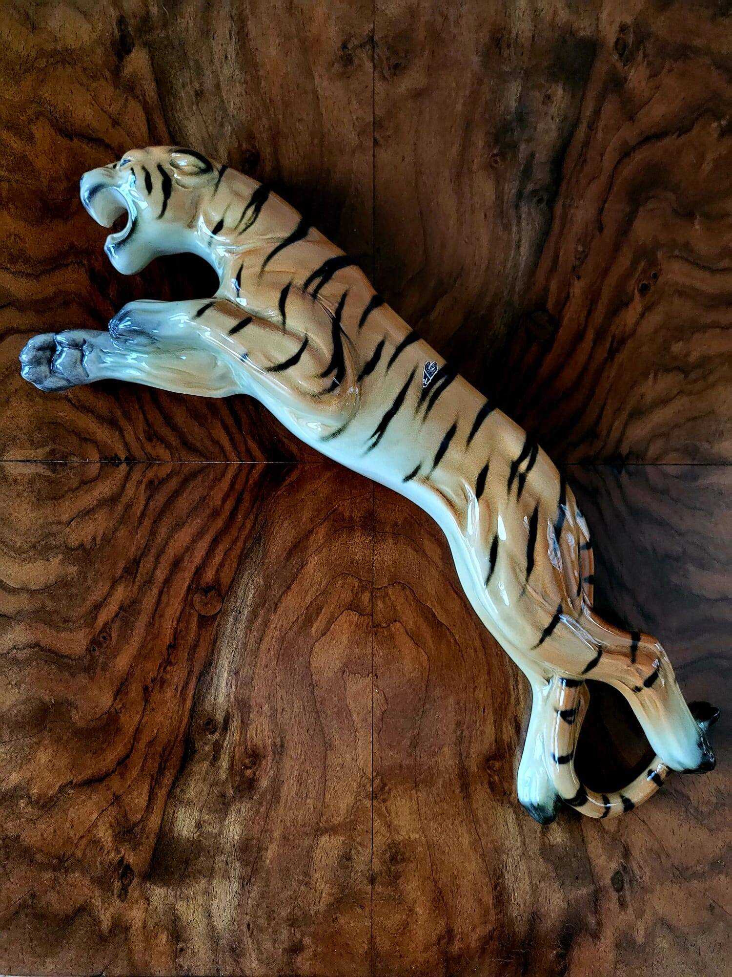 Ceramic tiger from Cortendorf, Julius Griesbach S., Germany 1960