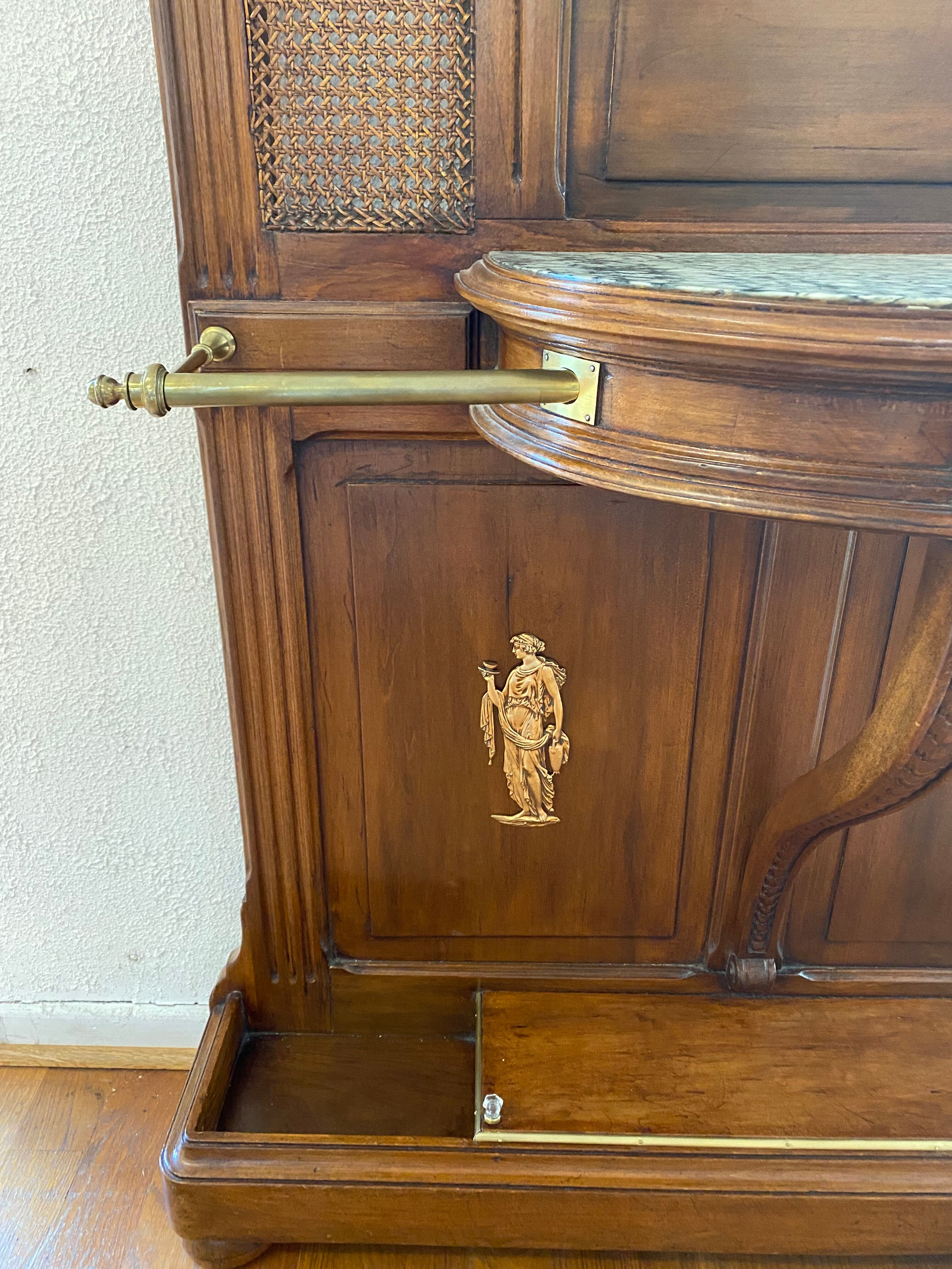 Walnut coat rack early XX th