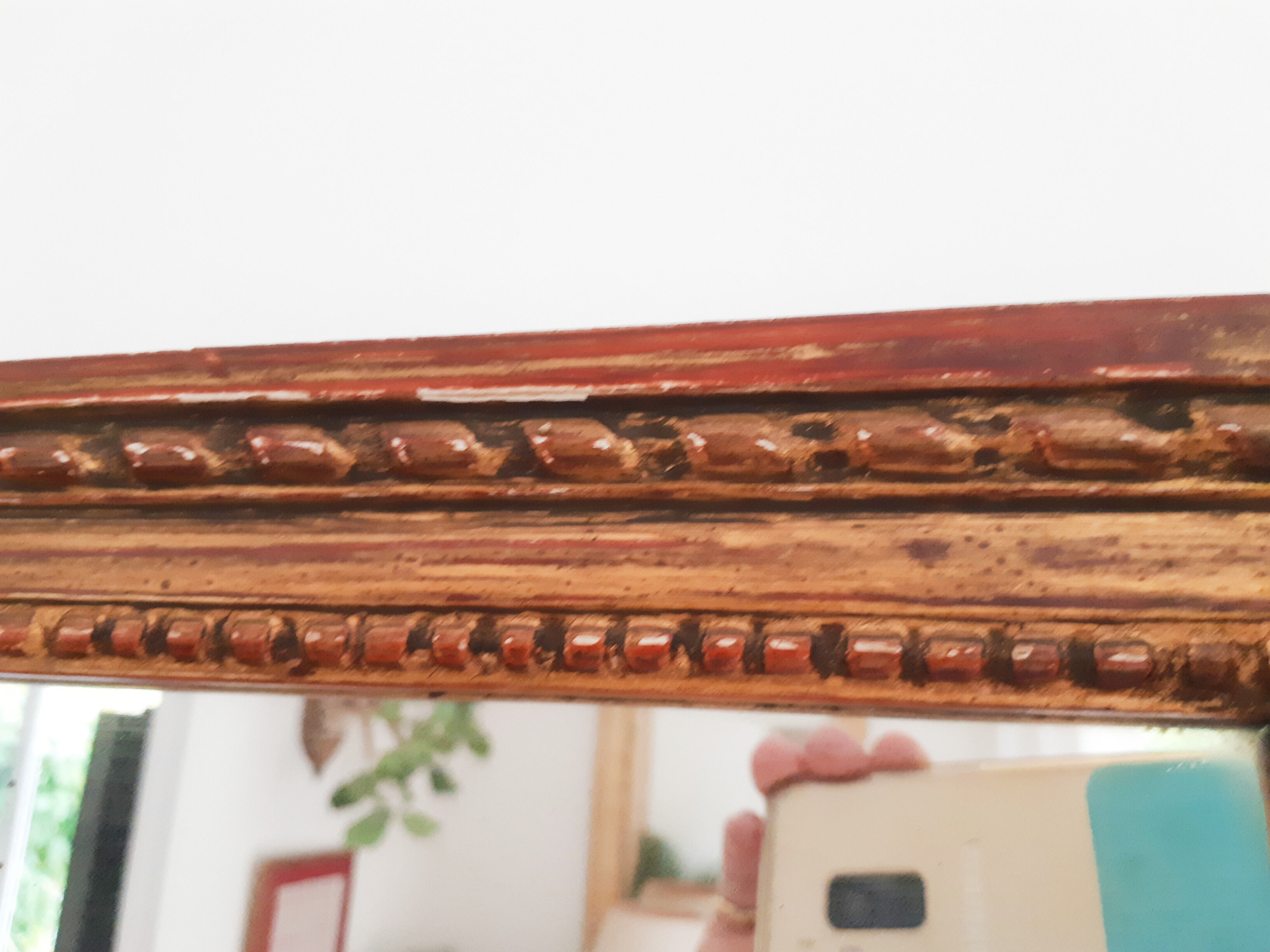 Old gilded mirror, 58 x 52 cm