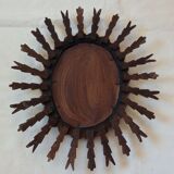 Sun mirror in gilded wood, 60x52 cm