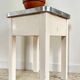 Vintage wooden trunk stool