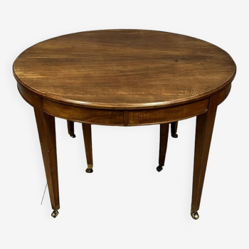 Table a 6 pieds a allonges style Louis XVI en acajou vers 1850