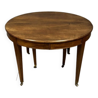 Table a 6 pieds a allonges style Louis XVI en acajou vers 1850