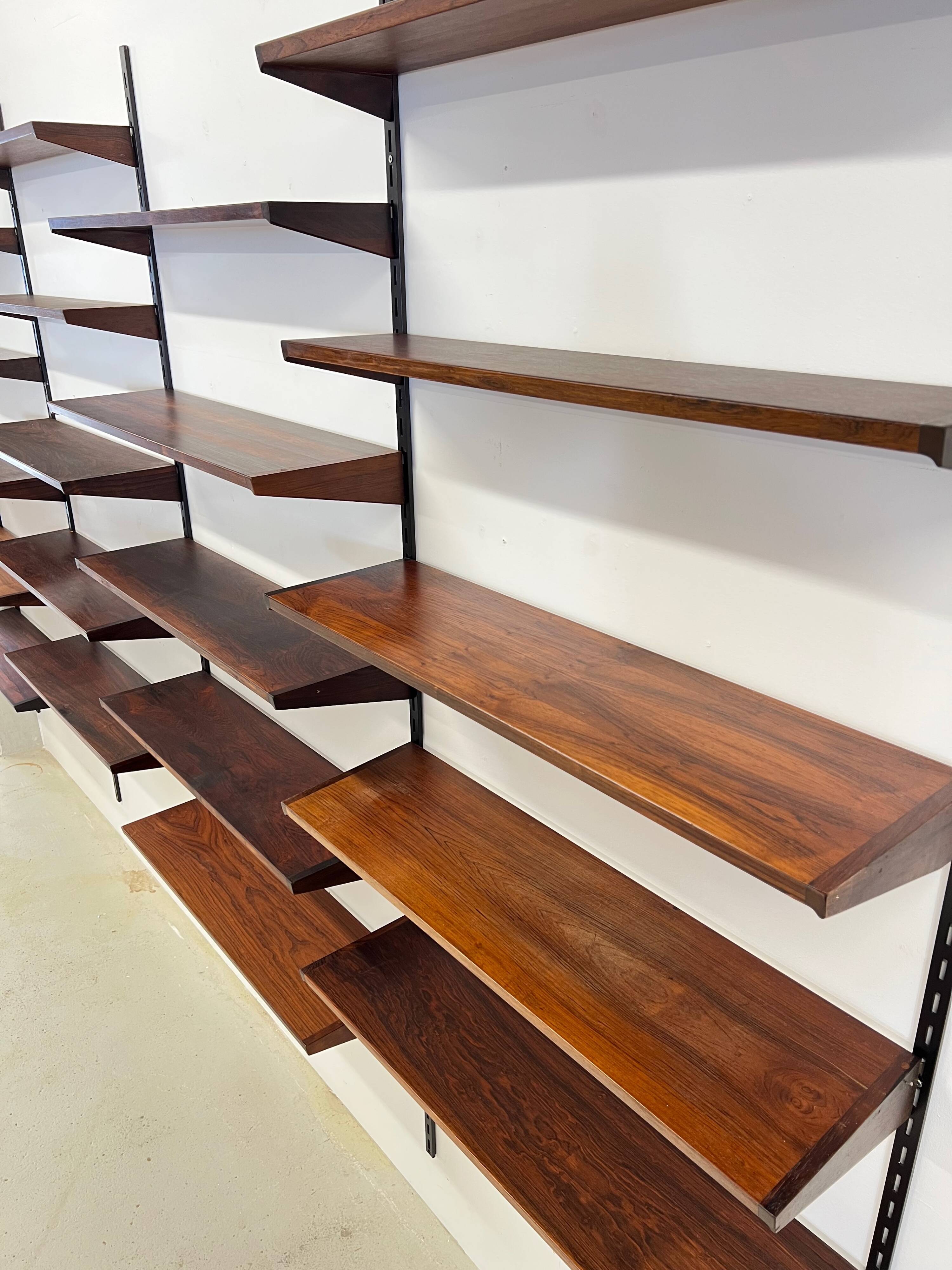 Rosewood Modular Wall System By Kai Kristiansen For Feldballes