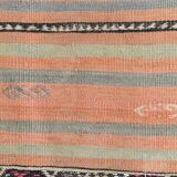 5x9 Rug For Living Room Salmon Green Kilim Rug, 145x288Cm