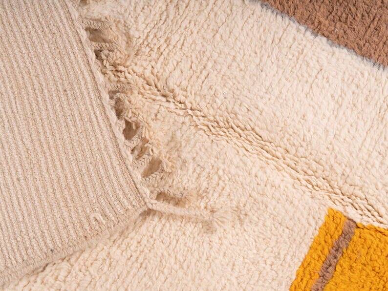Traditional pure wool rug with colourful patterns, size 1.4/2.6 m.